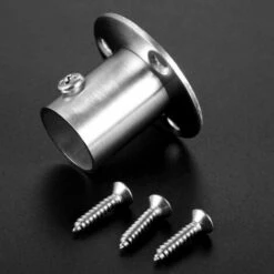 Set De 2 Supports Pour Poteaux De Garde-robe En Acier Inoxydable, Avec Brides, (32mm) 8 Set De 2 Supports Pour Poteaux De Garde-robe En Acier Inoxydable, Avec Brides, (32mm) -Mottetch Boutique 85705622 4