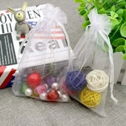 Sacs Organza Sachets Pochettes Cadeau En Organza 10x15cm, 100Pcs Sac à Bijoux, Pour Mariage Bonbons, Blanc HA 9 Sacs Organza Sachets Pochettes Cadeau En Organza 10x15cm, 100Pcs Sac à Bijoux, Pour Mariage Bonbons, Blanc HA -Mottetch Boutique 86065493 5