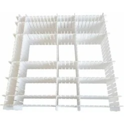 Organisateur De Tiroir, 12 Unité(s), Grille Diviseur De Tiroir, Réglable, Séparateurs De Tiroir En Plastique Pour Sous-vêtements, Chaussettes, Ceintures, Fournitures De Bureau (Blanc)