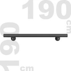 Kit Main Courante Rambarde Support Mural 190cm Noir Escaliers Poignée -Mottetch Boutique 8811742 3