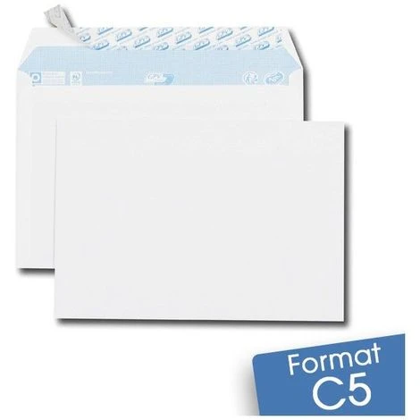 Lot De 50 Enveloppes Blanches C5 Auto-adhésives (SF) 1 Lot De 50 Enveloppes Blanches C5 Auto-adhésives (SF)