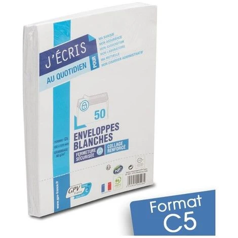 Lot De 50 Enveloppes Blanches C5 Auto-adhésives (SF) 2 Lot De 50 Enveloppes Blanches C5 Auto-adhésives (SF) – Image 2