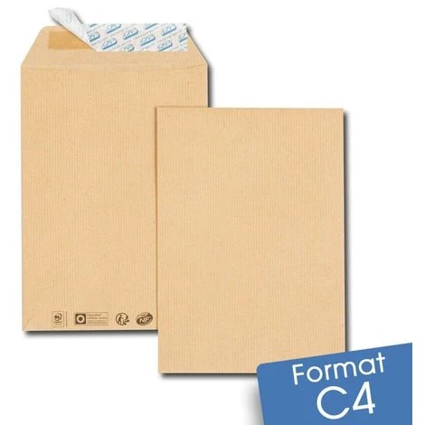 Lot De 50 Enveloppes Kraft Brun C4 Auto-adhésives 1 Lot De 50 Enveloppes Kraft Brun C4 Auto-adhésives