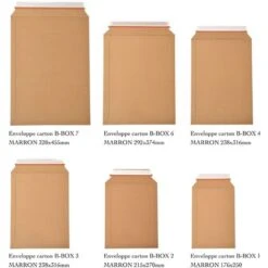 Lot De 5 Enveloppes Carton B-Box 3 MARRON Format 238x316 Mm -Mottetch Boutique 8862148 5