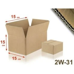 Lot De 5 Cartons Double Cannelure 2W-31 Format 150 X 150 X 150 Mm
