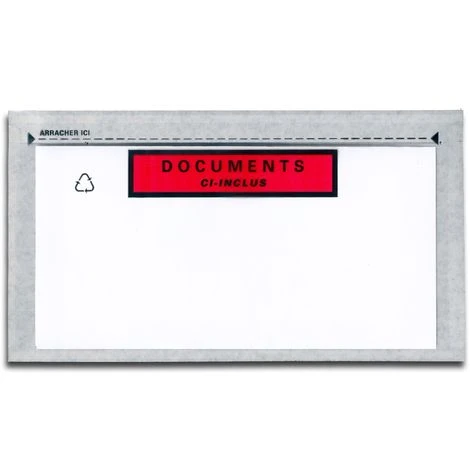 Lot De 100 Pochettes Documents Ci-inclus PAC-LIST DL 1 Lot De 100 Pochettes Documents Ci-inclus PAC-LIST DL