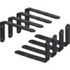 8Pcs Equerre Étagère Murale Support Étagère Mural Support En Forme De L Équerre De Fixation Pour Étagère Déco Cuisine Chambre Meubles Suspendus Placard 125 75 3mm Noir Fer