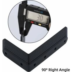 8Pcs Equerre Étagère Murale Support Étagère Mural Support En Forme De L Équerre De Fixation Pour Étagère Déco Cuisine Chambre Meubles Suspendus Placard 125 75 3mm Noir Fer -Mottetch Boutique 88731097 5