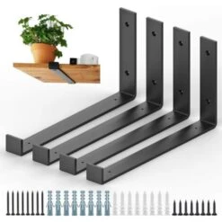 Support D'étagère [4 Pièces] Pour Bureau De Salon, 30 Cm