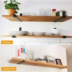 Support D'étagère [4 Pièces] Pour Bureau De Salon, 30 Cm -Mottetch Boutique 88920405 4