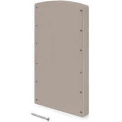 Emuca Accessoire Latéral Pour Penderie Rabattable Pour Armoire Hang, Peint Gris Pierre, Plastique, 1 Lot De 2 Unités