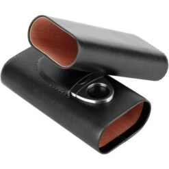 Étui à Cigares Avec Coupe-cigares Pour 3 Cigares Noirs, étui De Rangement Pour Cigares, Boîte En Cèdre En Bois De Cèdre Et Cuir, Pour Les Amis Des Pères, Outil De Voyage