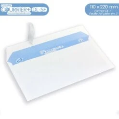 Lot De 100 Enveloppes Blanches DL - Gamme Courrier+ (sans Fenêtre) 7 Lot De 100 Enveloppes Blanches DL - Gamme Courrier+ (sans Fenêtre) -Mottetch Boutique 90825688 3