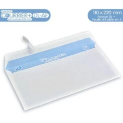 Lot De 100 Enveloppes Blanches DL Avec FENRE - Gamme Courrier+ -Mottetch Boutique 90825689 3