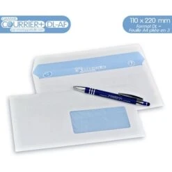 Lot De 100 Enveloppes Blanches DL Avec FENRE - Gamme Courrier+ -Mottetch Boutique 90825689 4