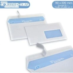 Lot De 100 Enveloppes Blanches DL Avec FENRE - Gamme Courrier+ -Mottetch Boutique 90825689 5