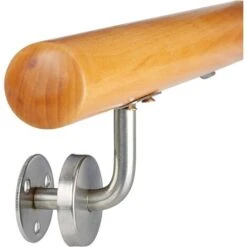 Main Courante En Bois De Hêtre 1000 Mm / 100 Cm / 1 M Fixation Murale Avec Chevilles, Ø 42 Mm 9 Main Courante En Bois De Hêtre 1000 Mm / 100 Cm / 1 M Fixation Murale Avec Chevilles, Ø 42 Mm -Mottetch Boutique 92592762 5