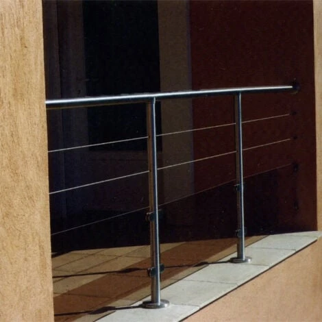 Poteau Inox 316 H970mm Avec Trous Tranversant Ø 8.5 2 Poteau Inox 316 H970mm Avec Trous Tranversant Ø 8.5 – Image 2