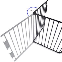 GUOYIHUA® Barrière De Sécurité Enfant, Bébé, Animaux - 3 Mètres, 5 Panneaux, Noir -Mottetch Boutique 94919117 4