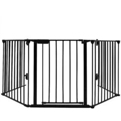 GUOYIHUA® Barrière De Sécurité Enfant, Bébé, Animaux - 3 Mètres, 5 Panneaux, Noir -Mottetch Boutique 94919117 5