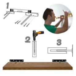 ELLE équerre étagère Invisible, Support Etagere En Fer, Fixation Etagere Murale Equerre Charge Lourde - 2Pièces 5 ELLE équerre étagère Invisible, Support Etagere En Fer, Fixation Etagere Murale Equerre Charge Lourde - 2Pièces -Mottetch Boutique 94922549 3