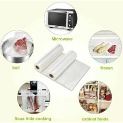 2 Rouleaux De Film D'Emballage Sous Vide 28X500cm - Sacs Sous Vide Professionnels Pour Scelleuses Sous Vide Alimentaires, Sacs De Congélation Sans Bpa, Résis CHAM -Mottetch Boutique 95442650 4