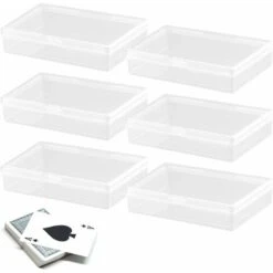 Lot De 6 Mini Boîte De Rangement, Petite Boîte De Rangement Transparent Avec Couvercles En Plastique, Conteneurs De Stockage ,pour Carte, Perle Minuscule, Jewerlry,Accessoires D’Artisanat MODOU