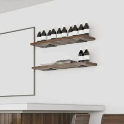 4 Pièces Supports D'étagère Flottants, Supports à Tablettes Muraux Triangulaires Invisibles, Equerre Etagere Murale Métal Pour étagère -Mottetch Boutique 95462189 4