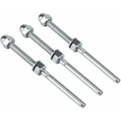 10pcs Câble Garde-corps Système Fileté Extrémité Du Goujon Terminal Pour 1/8 Câble Plate-forme Garde-corps Main Swage Tendeur De Câble En Acier Inoxydable