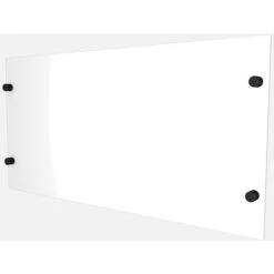 Panneau De Protection De Garde-corps + Supports - Coloris Noir Profond