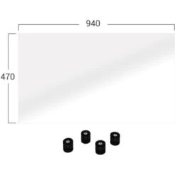 Panneau De Protection De Garde-corps + Supports - Coloris Noir Profond -Mottetch Boutique 98498697 3