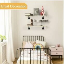 4PCS Support Étagère Mural 15 X 8 Cm Rétro En Métal Équerre De Tuyau Industriel Bride De Plancher Shelf Brackets Pour Déco Salon/Chambre/Salle D'étude MOONSTARS -Mottetch Boutique 98793085 5