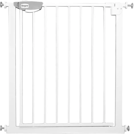 Barrière De Sécurité Pour Enfants, Barrière D'escalier Avec Sans Perçage Et Grille Métallique - Blanc 75 - 85 Cm De Large NAIZY 1 Barrière De Sécurité Pour Enfants, Barrière D'escalier Avec Sans Perçage Et Grille Métallique - Blanc 75 - 85 Cm De Large NAIZY